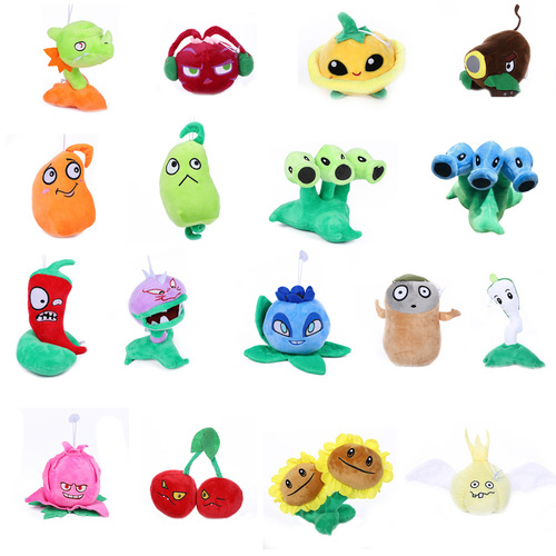 40 Plant Zombies Plush Toys, Stuffed Animals, Children's Playsets, Game Hangings, Grab Machines, Cross-border AliExpress