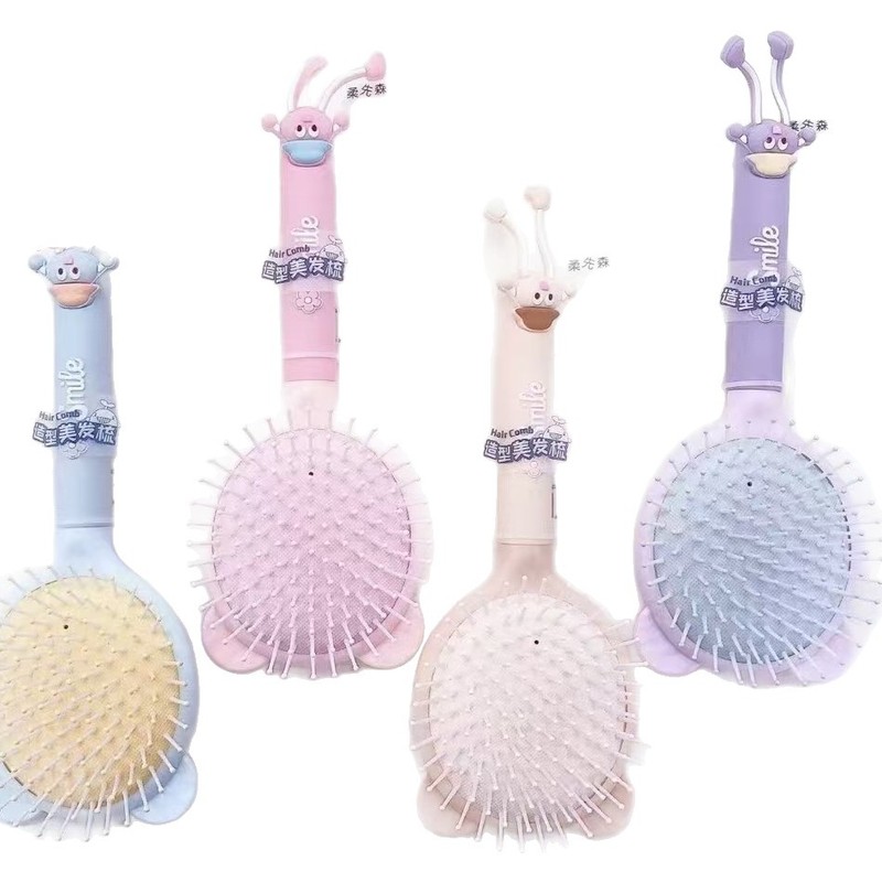 新しいかわいい猫のヘアコーム、女性用エアバッグコーム、ロングヘア用家庭用ふわふわマッサージコーム、中空リブコーム|undefined