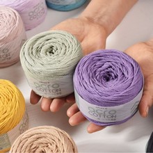 跨境热销 1.5mm圆股棉线 150米勾包棉线手工编织 全棉空心绳