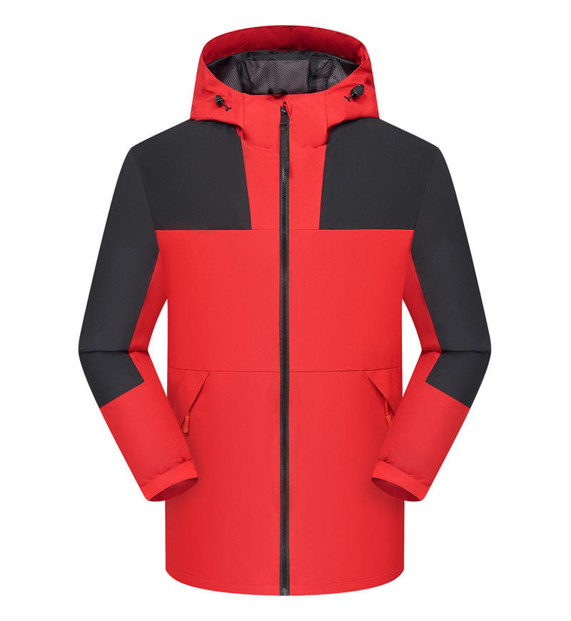 Chaqueta de Montañismo Impermeable y Cortavientos para Hombre y Mujer, Chaqueta Tres en Uno para Actividades al Aire Libre, Ropa de Trabajo Personalizada con Logotipo