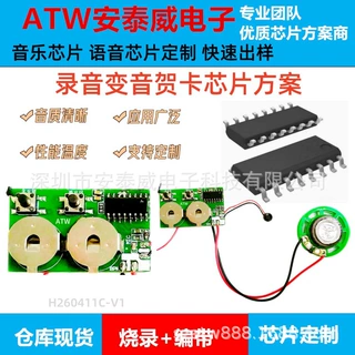 安泰威开发录音芯片 20 秒录音 IC录音贺卡发声芯片程序开发定 制