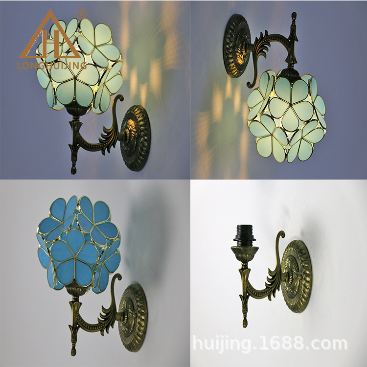 蒂芙尼8lnch花瓣壁灯现代简约过道阳台壁灯浴室镜前壁灯床头灯具
