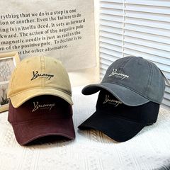 アメリカの新型アルファベット刺繍ソフトトップ野球帽子供春夏百合水洗いカジュアル日除け鴨舌帽男