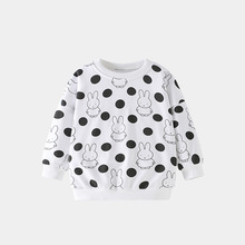 2025新款欧美风中小童套头卫衣儿童圆领长袖女童休闲上衣秋冬装