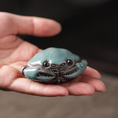 Ge Kiln Tea Pet Small Crab Ornaments Can Raise Creative Personality Hairy Crab Tea Play Tea Table Kung Fu Tea Set Tea Ceremony Accessories