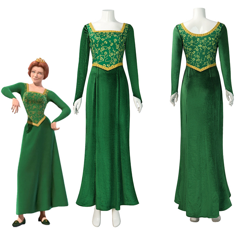 Hot-selling adult and children's animated movie Shrek Fiona Princess cosplay women's clothing