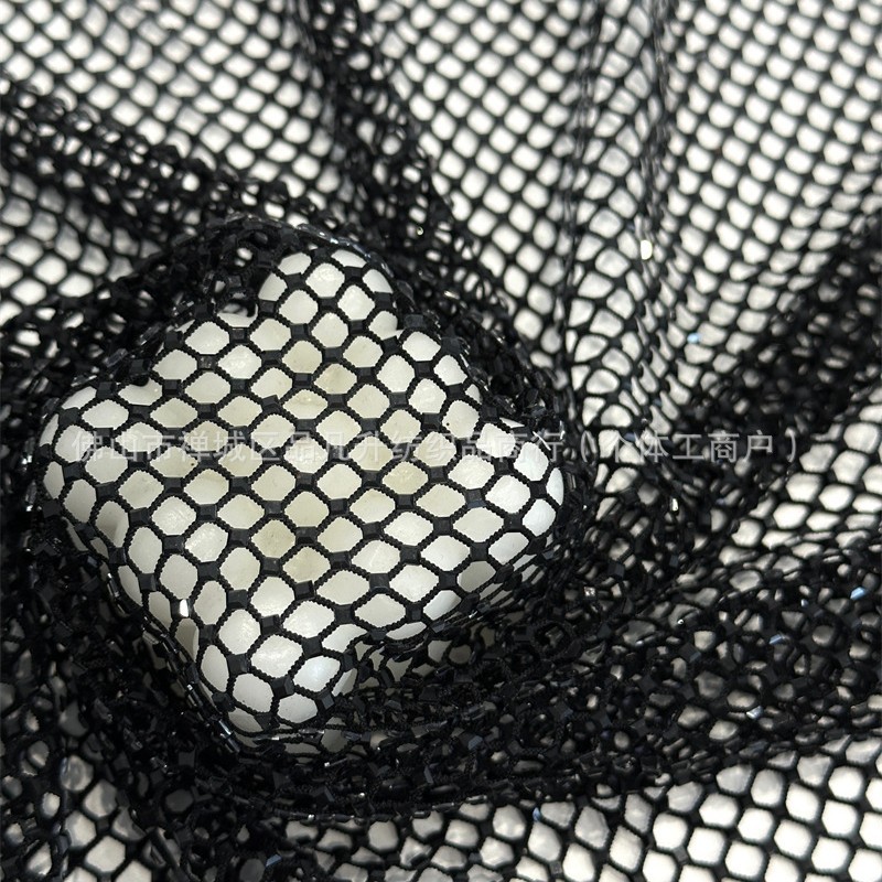 Tejido de malla elástica de perforación plana de perforación caliente flash sexy adelgazamiento cena de baile espectáculo de vestido de tela image 5
