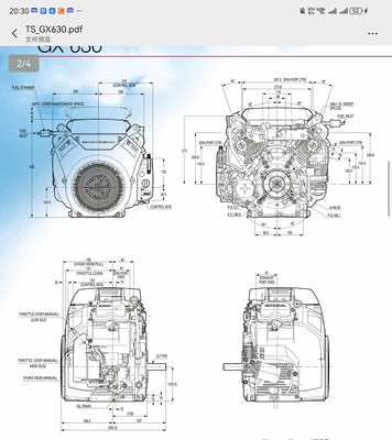 Honda Gx630 Dual-Cylinder Gasoline Avtomobil mühərrikləri
