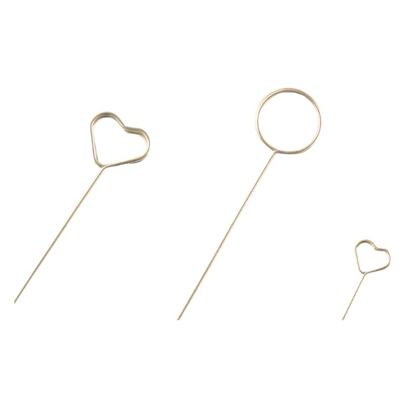 Pinza de tarjeta de felicitación de metal estilo ins, inserto de tarjeta, inserto de ramo, decoración de material de embalaje de flores, inserto de flores de metal de bricolaje