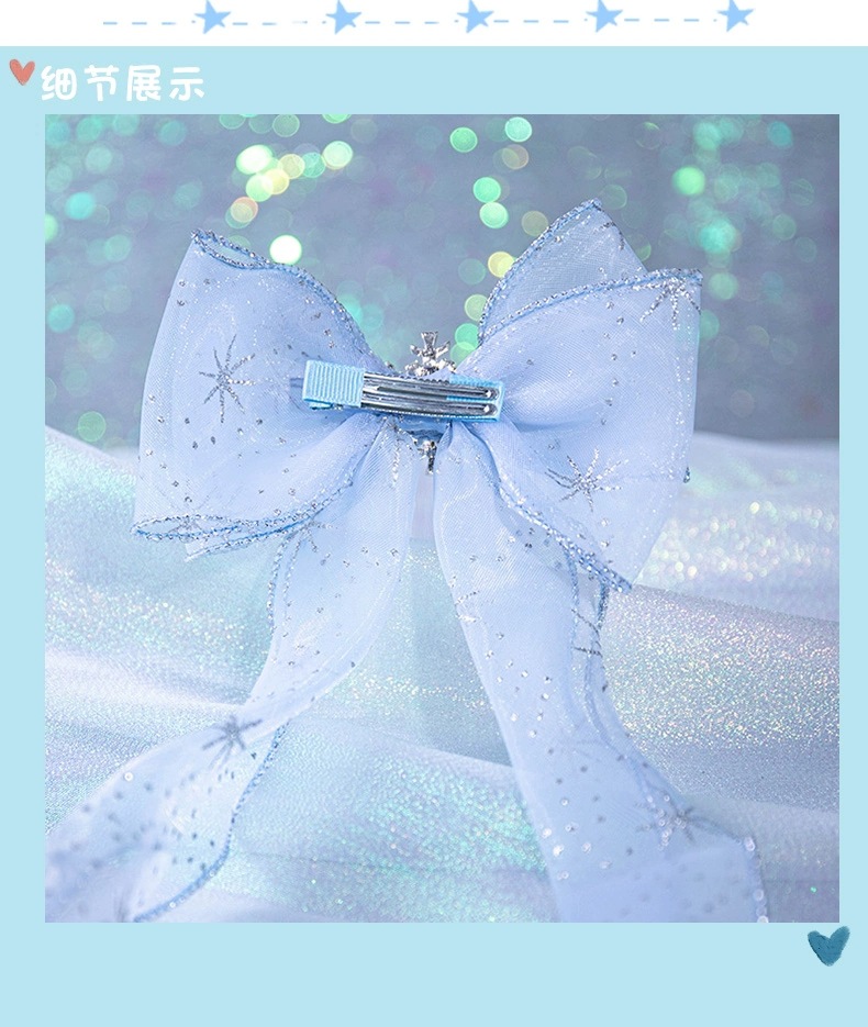 雪花蝴蝶结飘带发夹