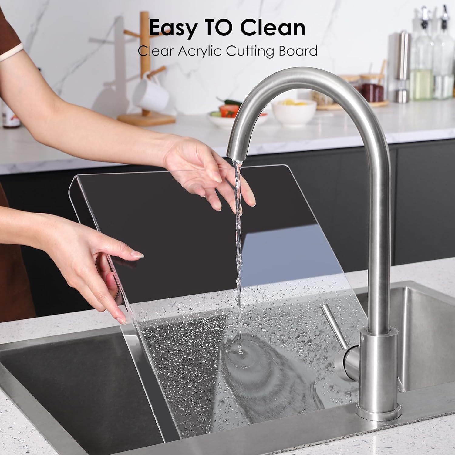 437g Weight Chopping Board Kitchen and drinking utensils 1 Piece Quantity Home Occasion Acrylic Material Solid Color Pattern Simple Style Style Simple Style Solid Color Arylic Chopping Board 1 Piece 4
