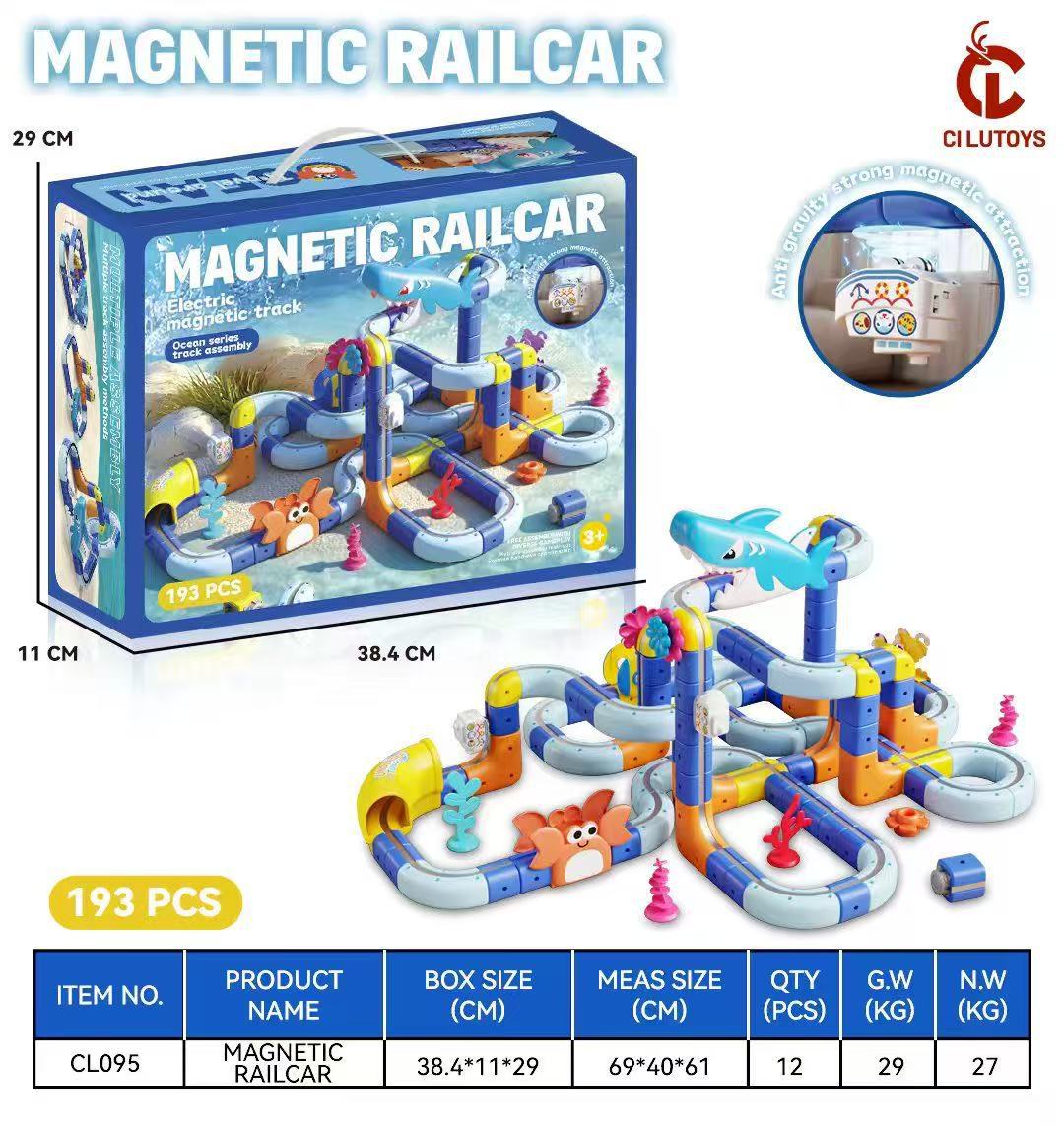 [Cualificado transfronterizo] tren magnético variable puzzle anti-gravedad atracción magnética juguete ferroviario de suspensión de tren