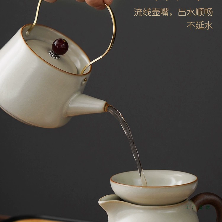 Ceramic tea set, teapot, high-end tea cup for home use, new collection, light luxury style
