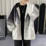 宽松外贸连帽渐变色夹克
