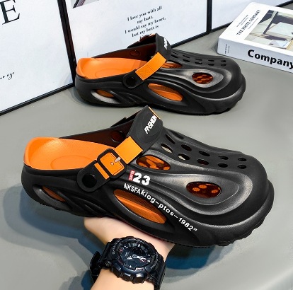 Zapatos Dongdong para hombre 2024 nuevo verano para usar sandalias antideslizantes al aire libre aumentando la altura de la base deportiva de conducción zapatillas de cabeza