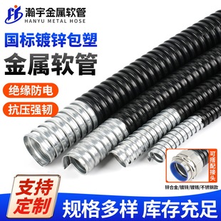 National Standard Galvanized Plastic-Coated Metal Hose in Stock, Flame-Retardant Pvc Plastic-Coated Snake Skin Threading Hose Corrugated Pipe