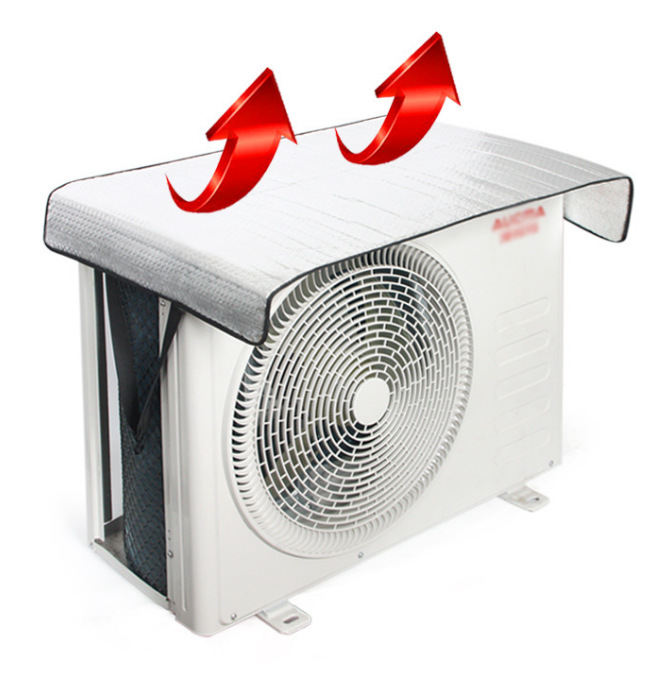 Air Conditioner Outer Unit Cover, Aluminum Foil Insulation Film, Bubble Film, Rain and Sun Protection, Energy-Saving Protective Cover