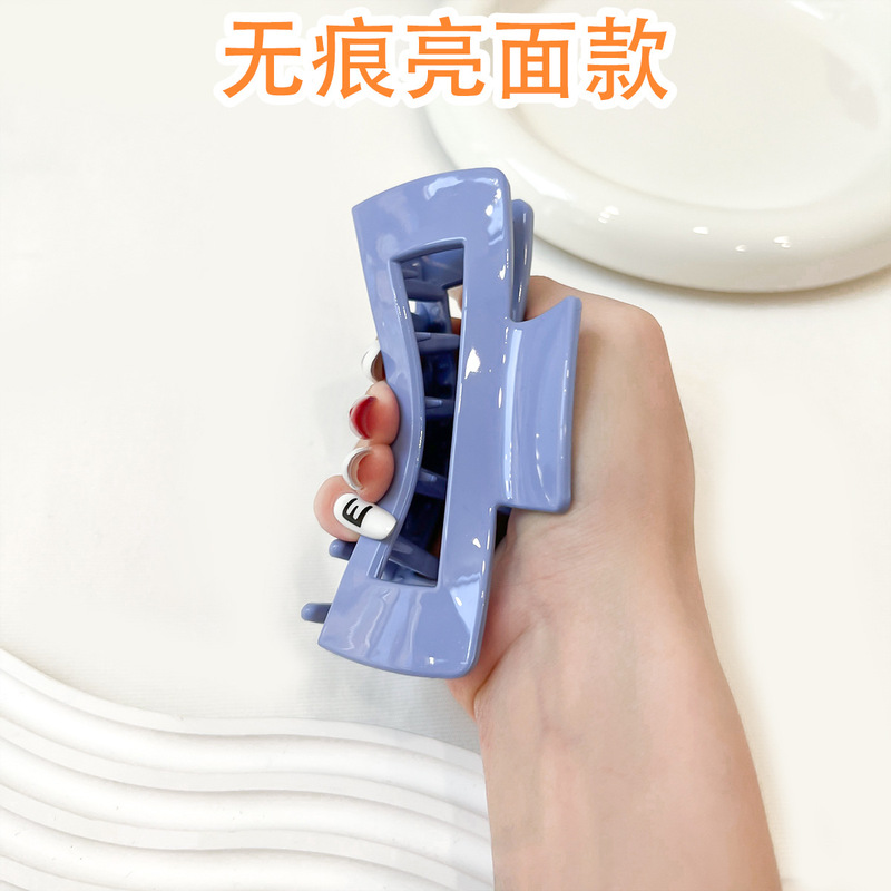 跨境发夹软硅胶方形鲨鱼夹大号发抓无划痕后脑勺盘发发饰无痕大号|undefined
