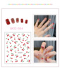 Cartoon cute nail stickers for nails, fruit oil, fake nails, South Korea, with little bears, flowered, wholesale