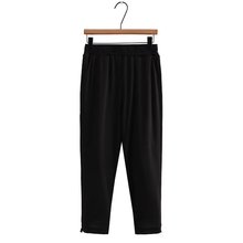 胖MM大码2023夏季新款韩版女装薄款天丝烟管九分直筒裤 z60 6056