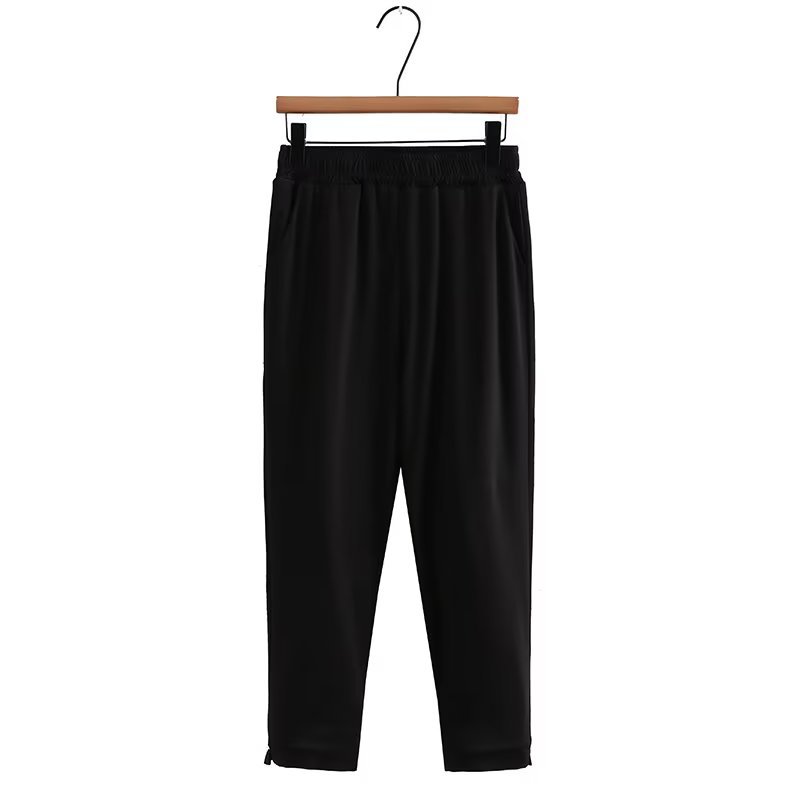 胖MM大码2023夏季新款韩版女装薄款天丝烟管九分直筒裤 z60 6056