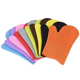 两指硅胶手套 隔热微波炉烤箱防烫手套 厨房烘焙加厚防滑防水手套