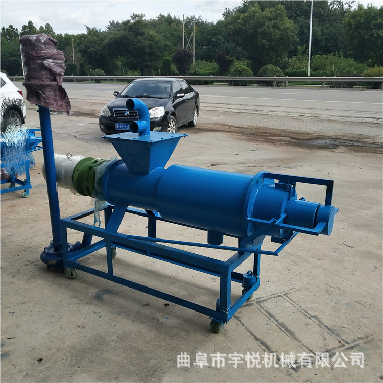 螺旋式干湿分离机  不锈钢猪粪挤水机  斜筛式粪污脱水机