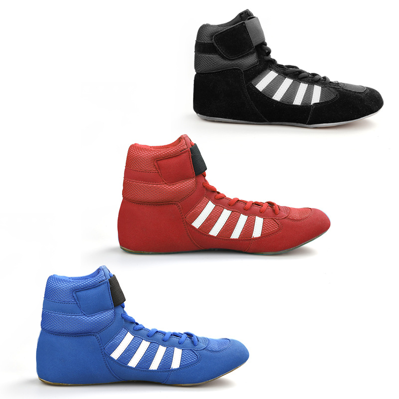 ZTTY zapatos de boxeo de los hombres y mujeres zapatos de lucha Sanda entrenamiento alto-top libre lucha Thai boxeo entrenamiento profesional zapatos de boxeo