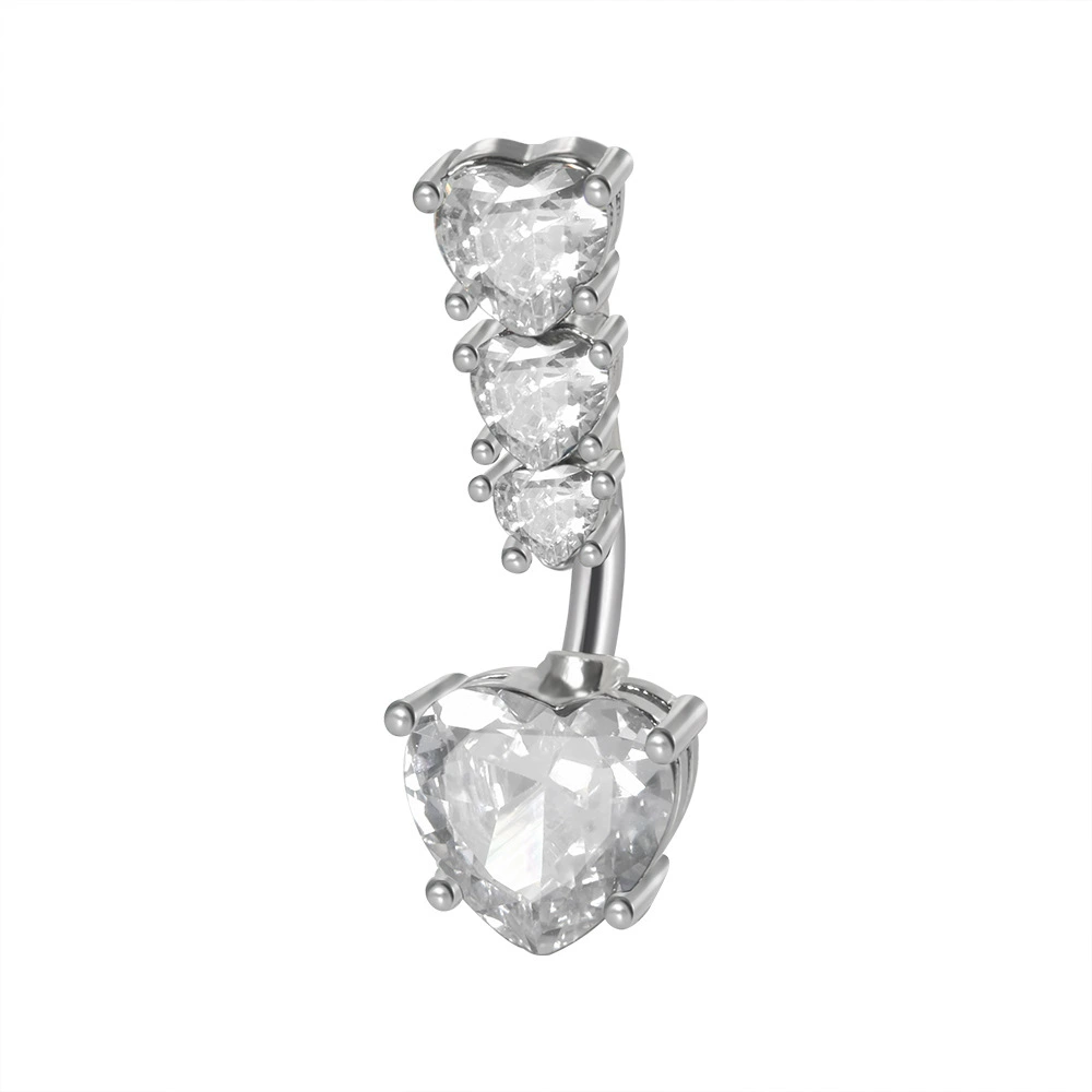 (Cross-border trading), long belly button piercing drop-shaped with zircon