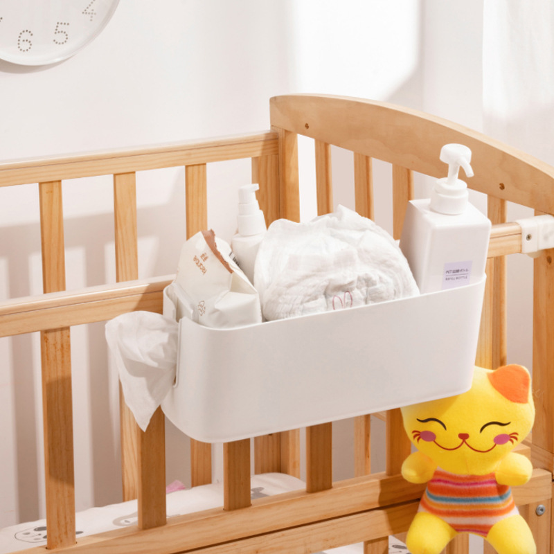 Punch-free cocina cesta colgante dormitorio de noche cesta colgante de noche de almacenamiento rack de escritorio con caja de almacenamiento de gancho