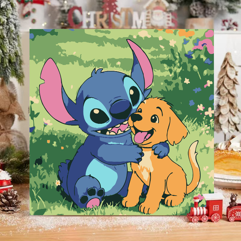 Disney DIY serie de animación de pintura al óleo digital Pokémon niños simple relleno de pintura al óleo fábrica al por mayor