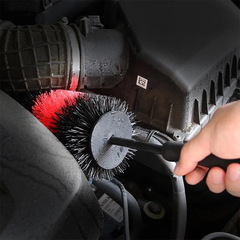 Factory direct sales red and black car wheel brush car cleaning brush car rim brush