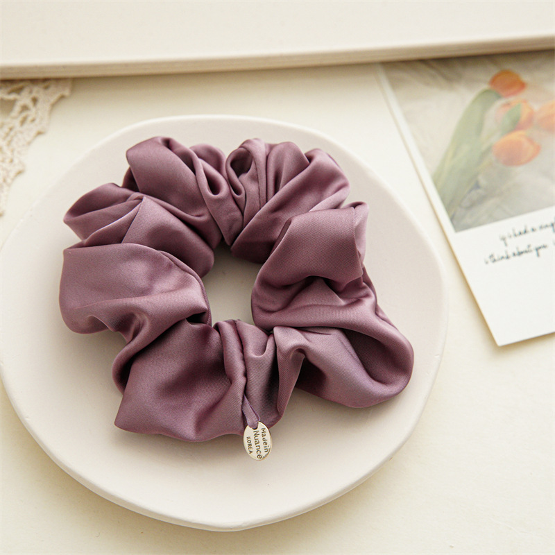 30g Weight Hair Tie Hair Accessories Type 1 Piece Quantity Daily, Party Occasion satin Material Solid Color Pattern Women's Gender Simple Style, Classic Style Style Women's Simple Style Classic Style Solid Color Satin Hair Tie 12