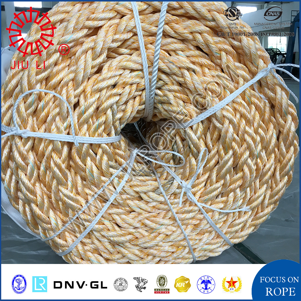 热销 8股涤丙混合绳  PP&PET混合绳  船用绳 系泊缆绳