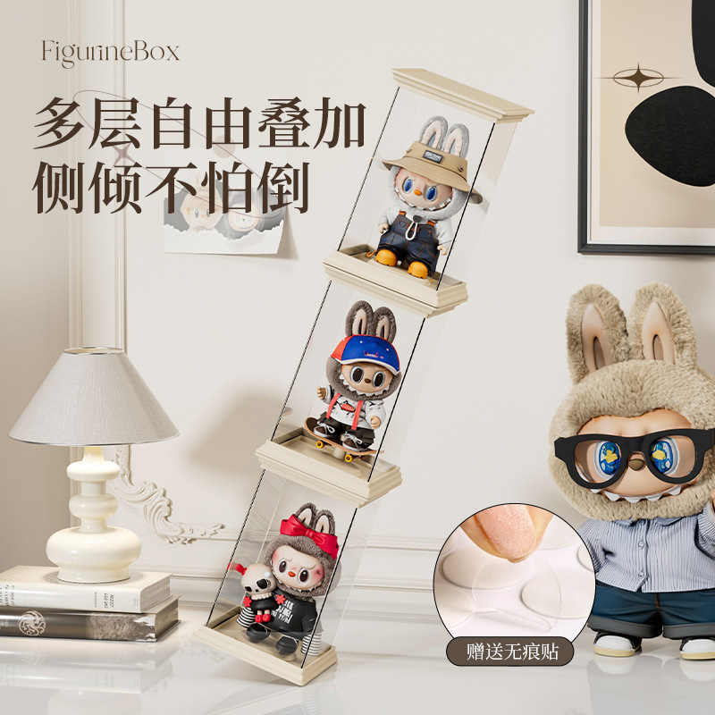 labubu盲盒展示盒搪胶娃娃玩偶支架展示架拉布布罗马架盲盒收纳盒|undefined