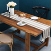 Two-color woven organic material with tassels, table mat, industrial decorations, American style, cotton and linen