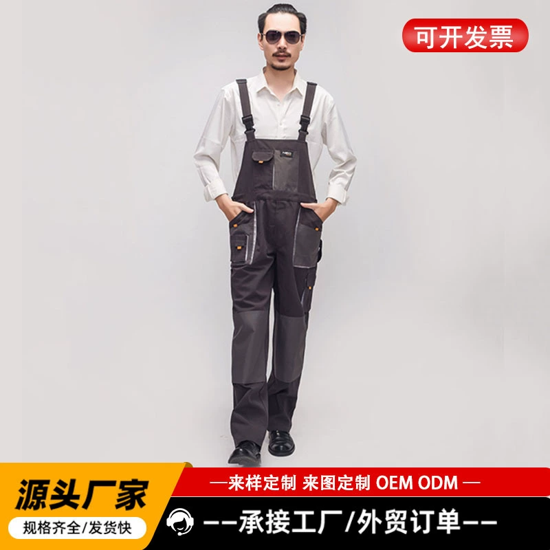 Индивидуальная цельная рабочая одежда, индивидуальный логотип, раздельные комбинезоны для авторемонта с несколькими карманами, индивидуальная экспортная трансграничная рабочая одежда.