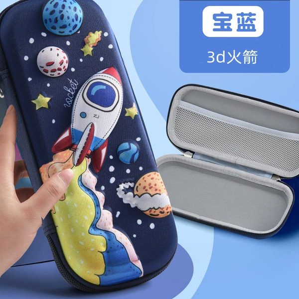 Sapphire blue rocket on fabric