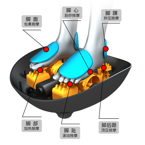 Fully automatic pedicure machine, foot massager, air bag wrapped sole roller, household multifunctional heating foot massager