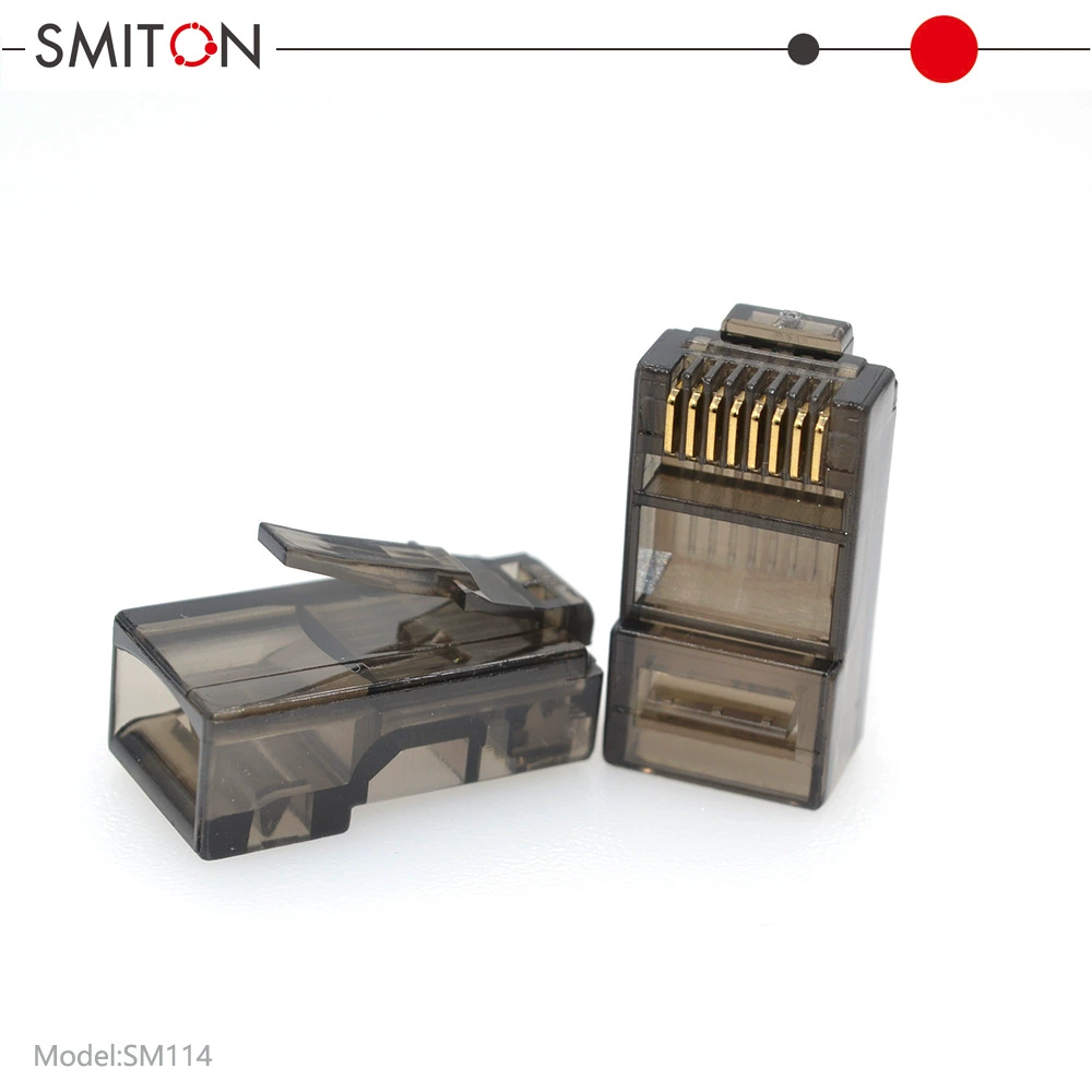 Высококачественная универсальная сетевая кристаллическая головка 8-ядерная кристаллическая головка цвета Crystal Head RJ45 сетевой кабель-штекер