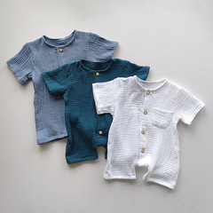 人気のある乳幼児の夏の半袖は、国境を越えた外国貿易の中性児童の服装を這っている