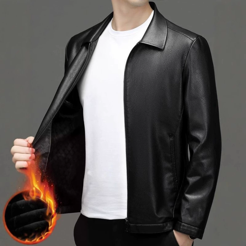 Пижак мужской из полиуретана в тренде, корейский стиль, slim fit, однослойный или из флиса