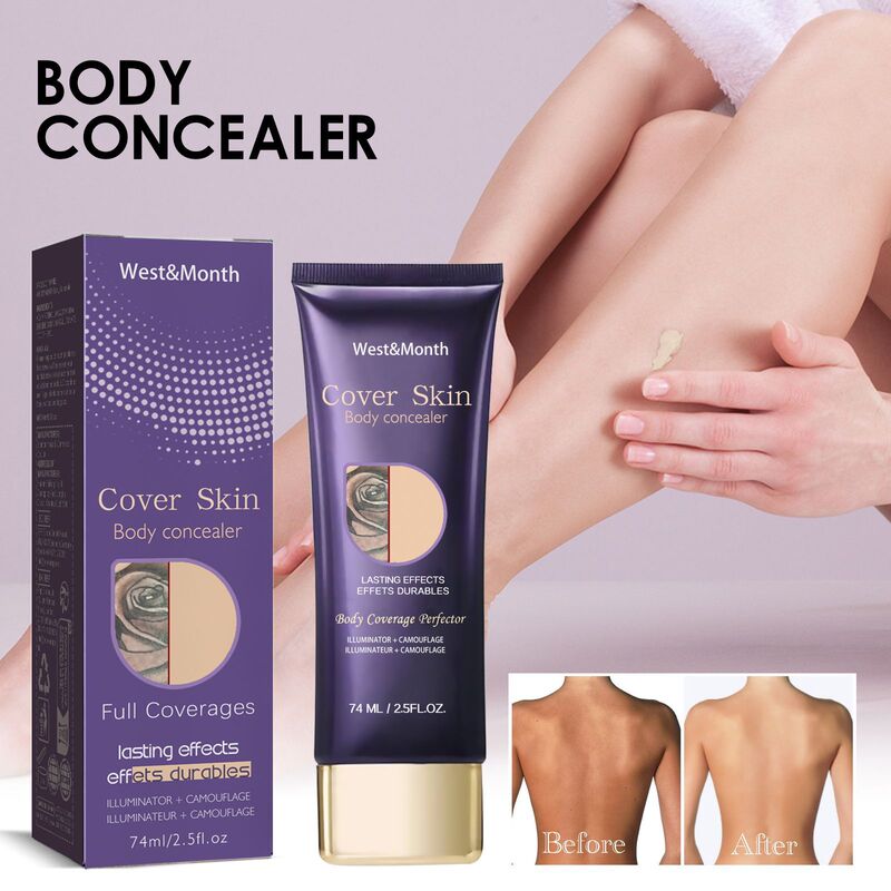 West&Month Body Concealer Waterproof Cover Tattoo Scars Birthmark Scars Invisible Body Concealer
