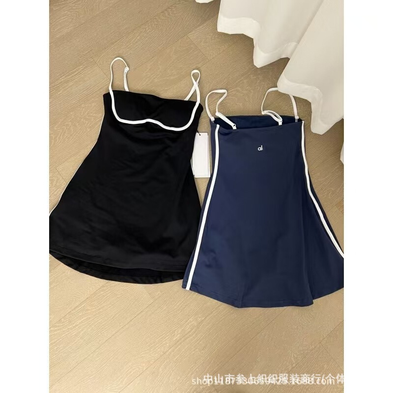 Casual Sports Dress with Built-In Chest Pads, Summer Slim-Fit Slip Dress with Tennis 25 Leggings Al0 Dress for Hot Girls