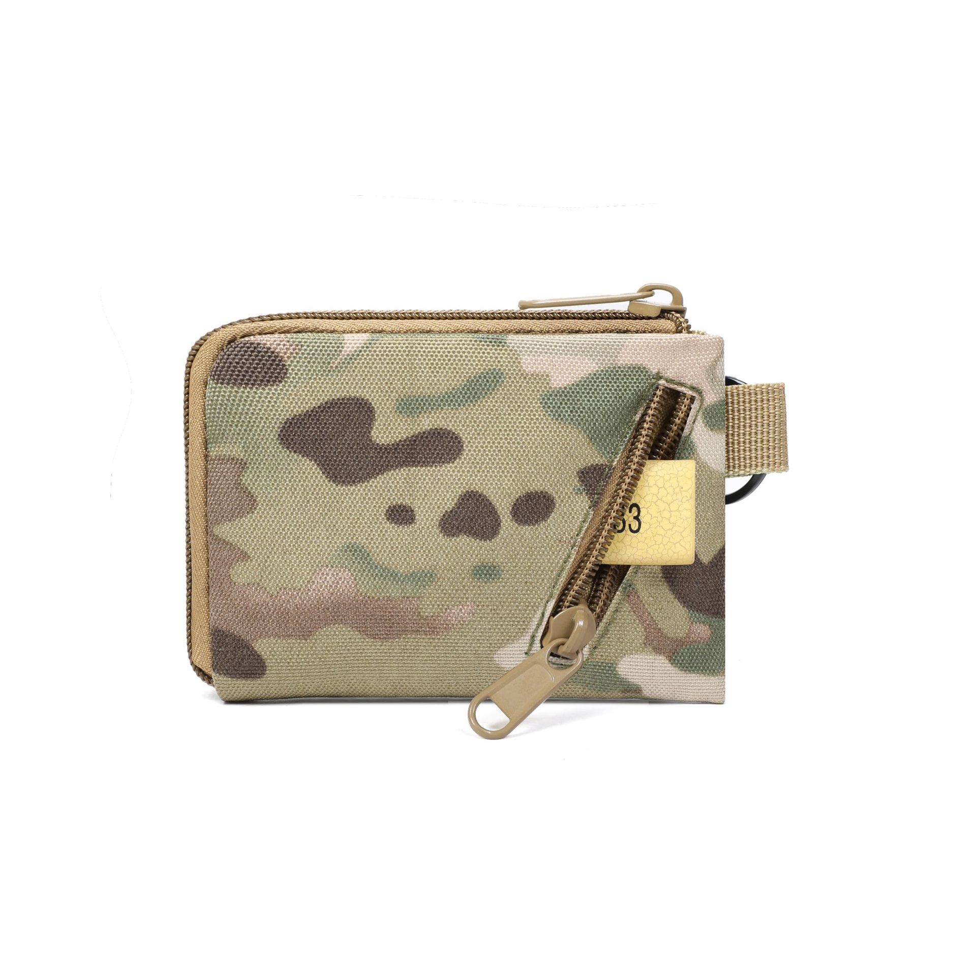 Personalizado transfronterizo de poliéster auriculares bolso de cambio mini bolso de almacenamiento colgante bolsa de monedas camufladas