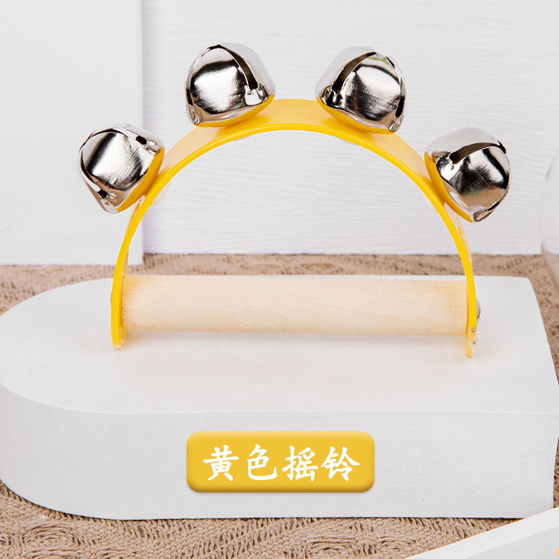 クロスボーダー木製半円手鈴子供楽器手握り鈴知育趣味玩具赤ちゃん早教玩具|undefined