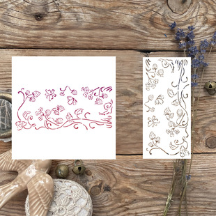 Cross-Border Dropshipping Masking Board Strawberry Pattern Hollow Carving Plastic Hand-Painted Graffiti Spray Hand Account Decoration Template