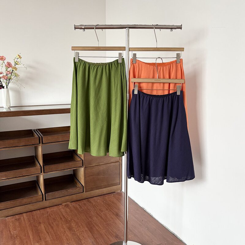 2026 Summer New French Retro Casual Relaxed Versatile High-Waisted Skirt That Covers the Hips and Slims the Figure for Women