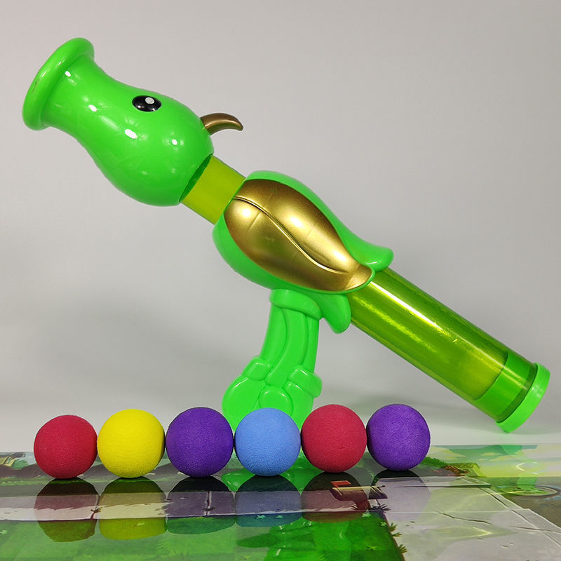 Plants Vs. Zombies Pea Shooter Toy for Kids Boys Target Shooting Air-Powered Soft Bullet Launcher