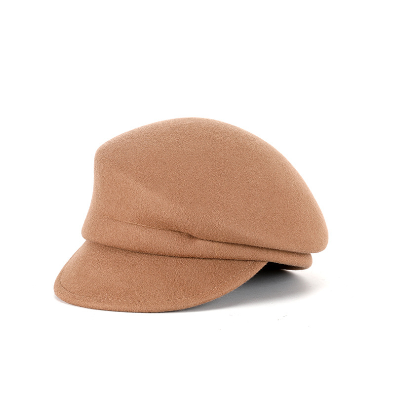 Sombrero japonés Otoño e Invierno de lana pura boina fiebre mismo estilo newsboy sombrero de fábrica pelo recto sombrero de moda retro británico